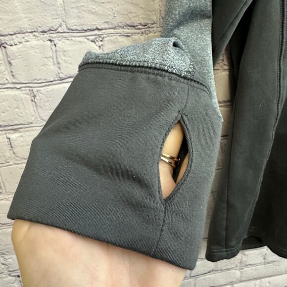 PINK Victorias Secret Ultimate Collection Hoodie Gray Pullover Thumb Holes Large - Picture 6 of 12